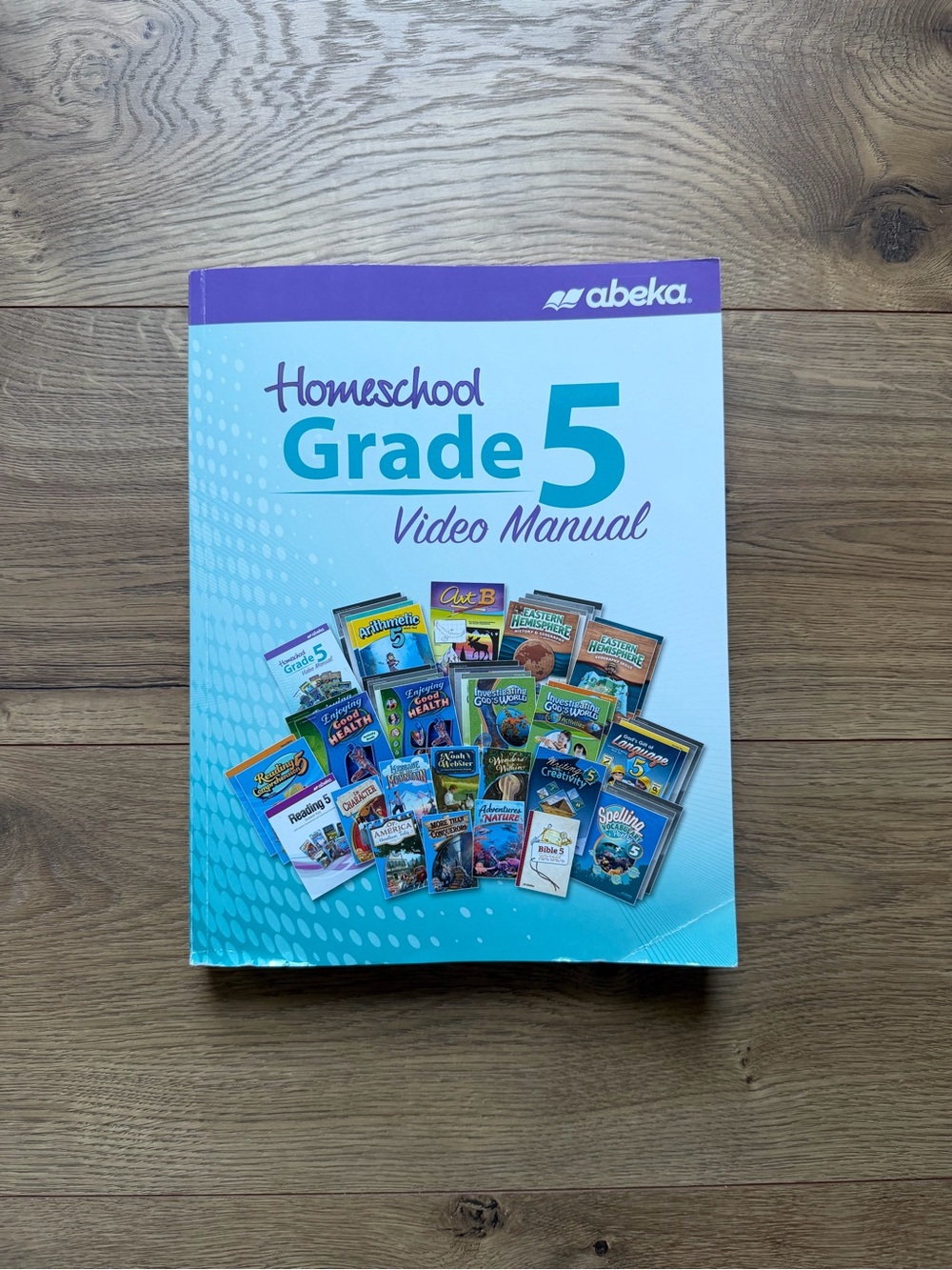Abeka Homeschool Grade 5 Video Manual - Teal & Purple